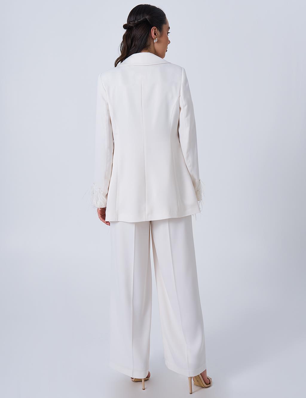 Otris Satin Two-Piece Suit Ecru