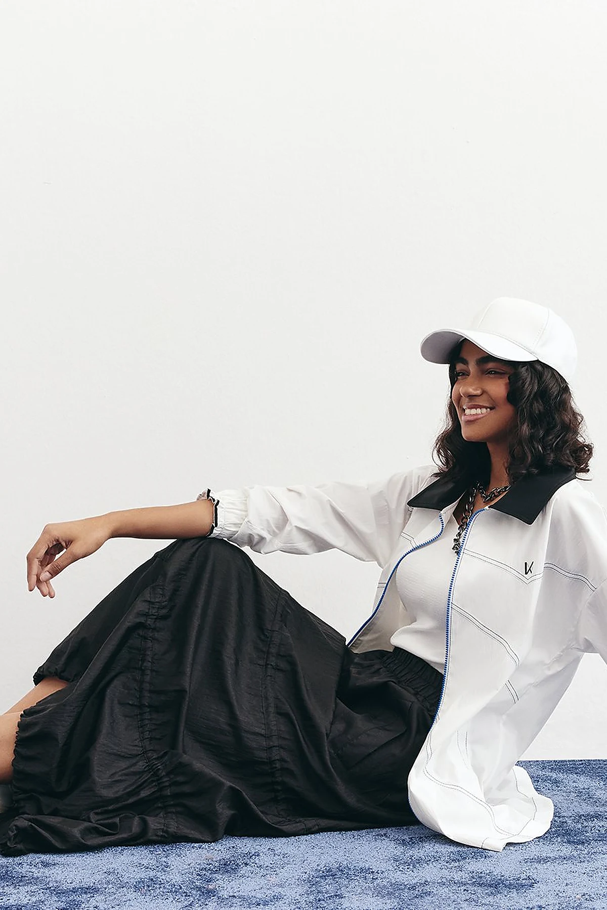 Topstitched Jacket Optical White