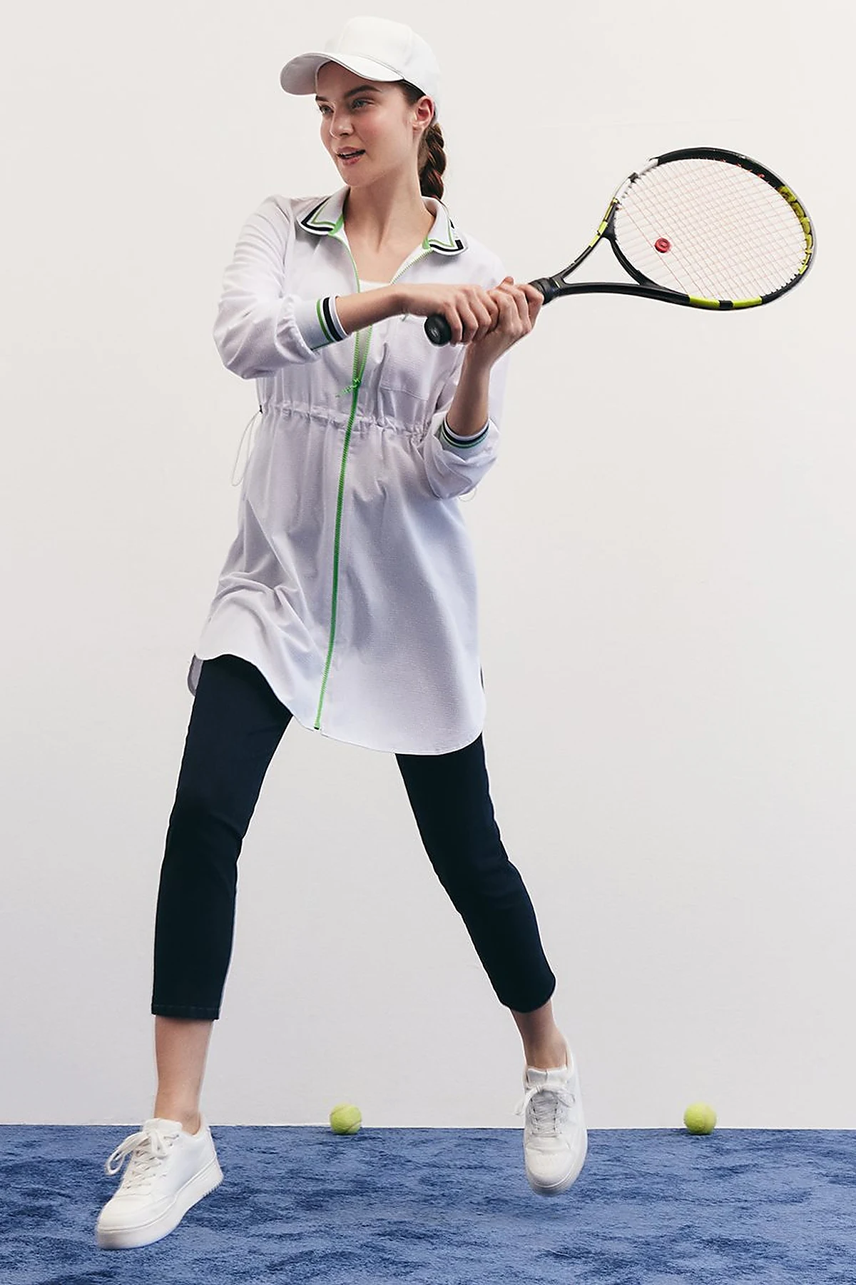 Adjustable Waist Rayon Tunic Optic White 