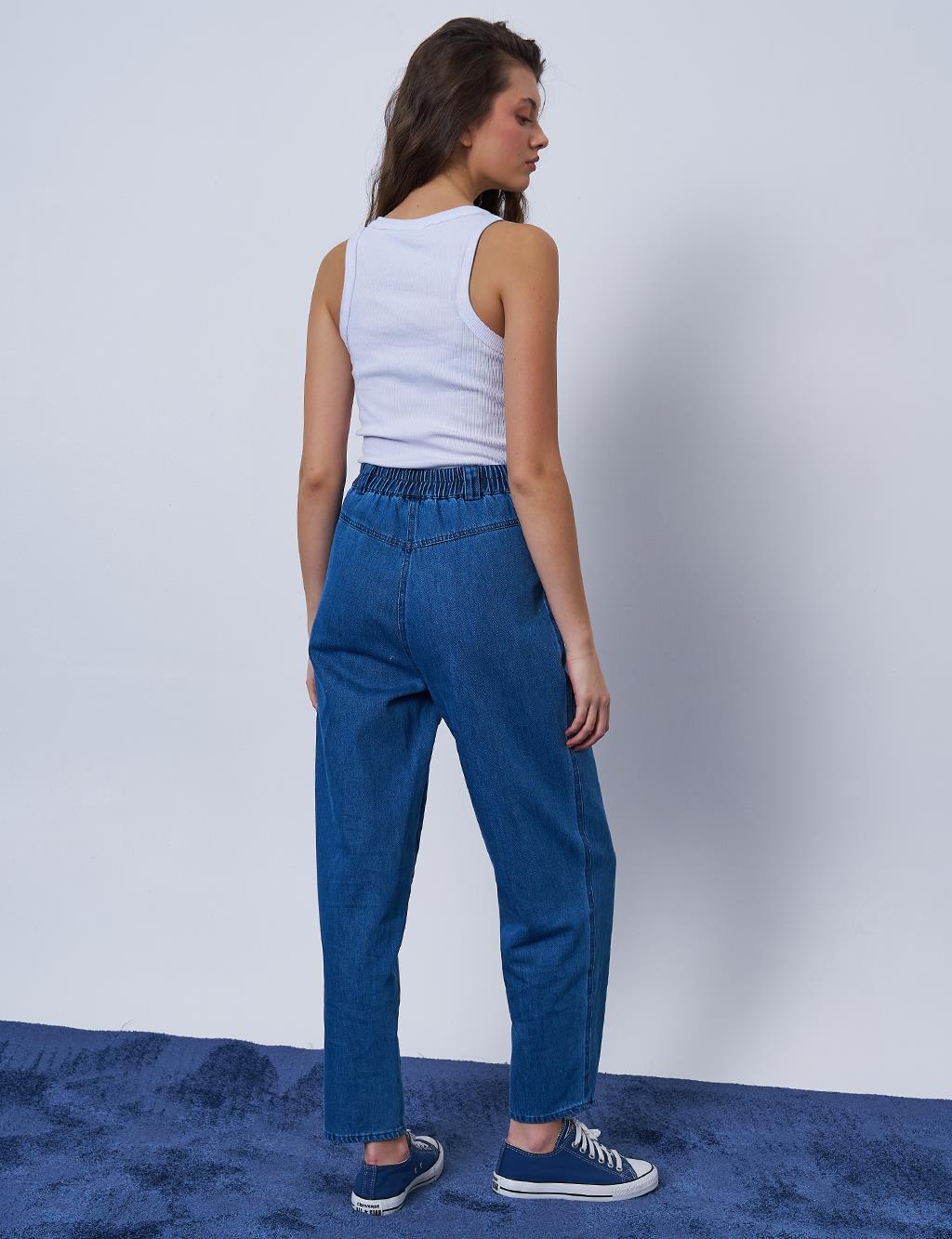 Carrot Cut Denim Pants Indigo