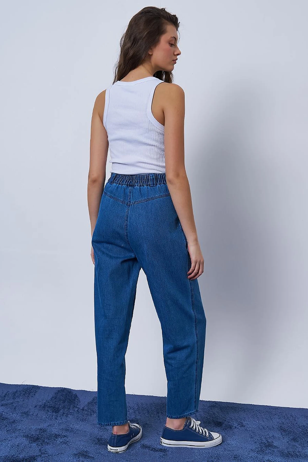 Carrot Cut Denim Pants Indigo