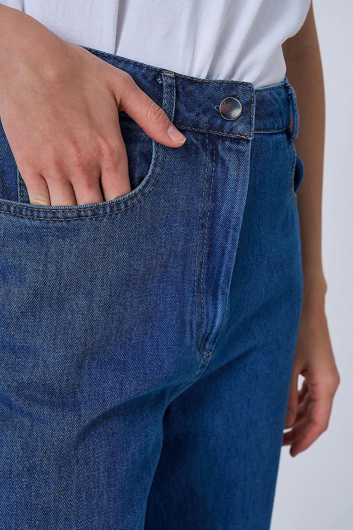 Wide Leg Denim Pants Indigo