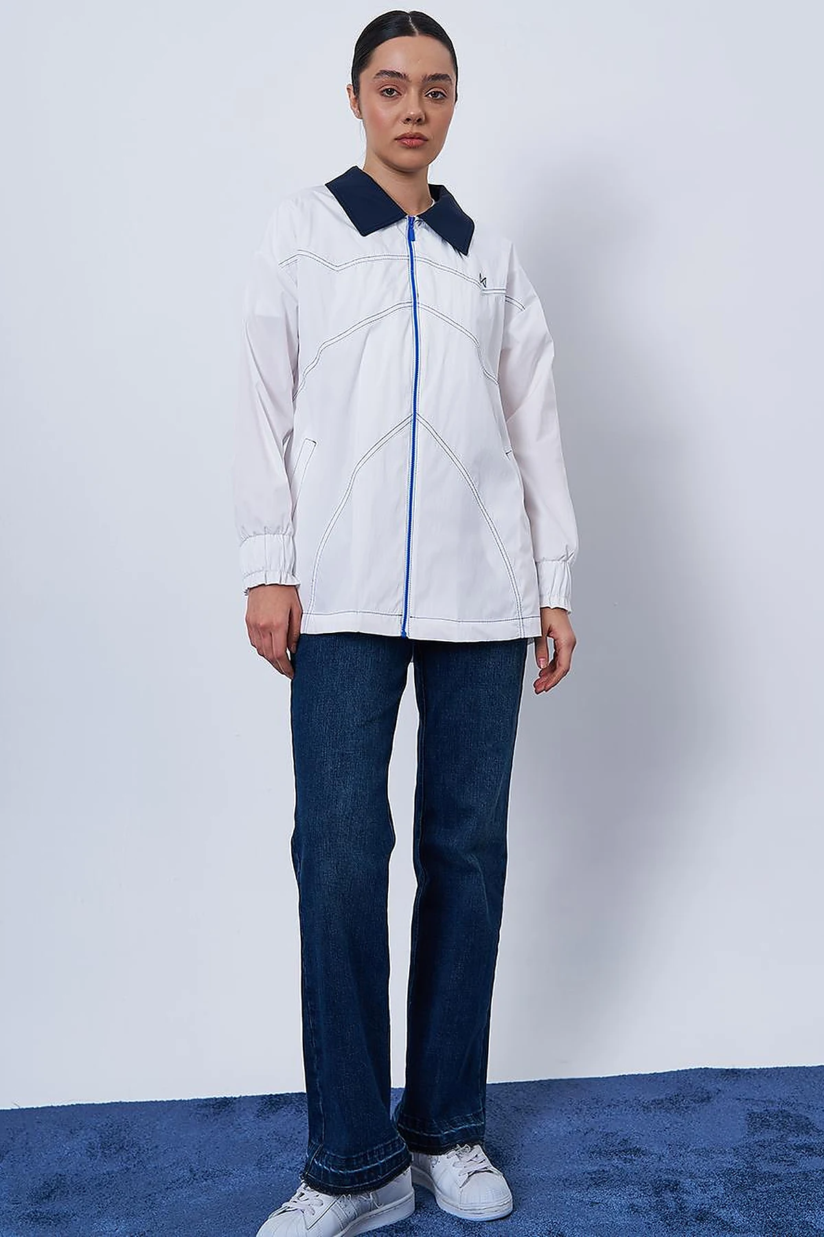 Topstitched Jacket Optical White