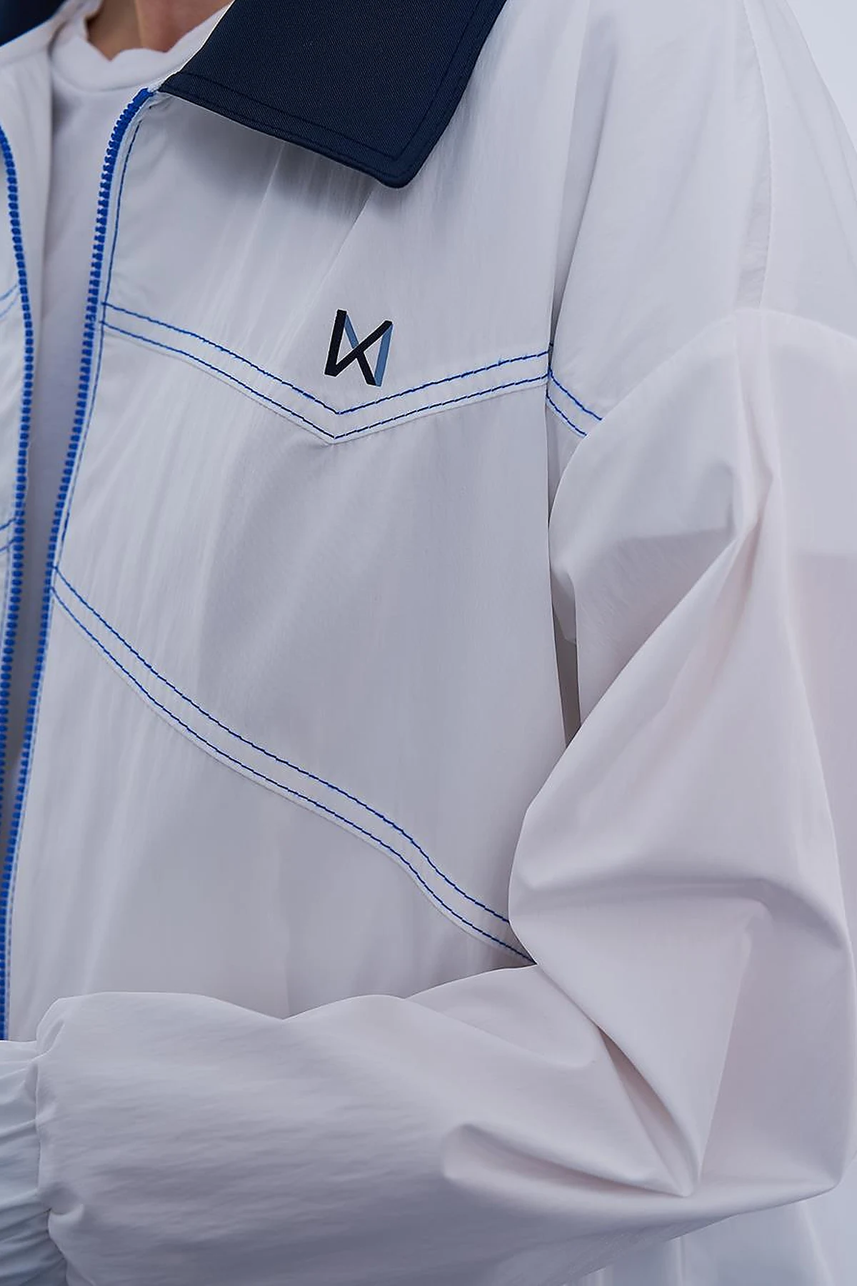 Topstitched Jacket Optical White