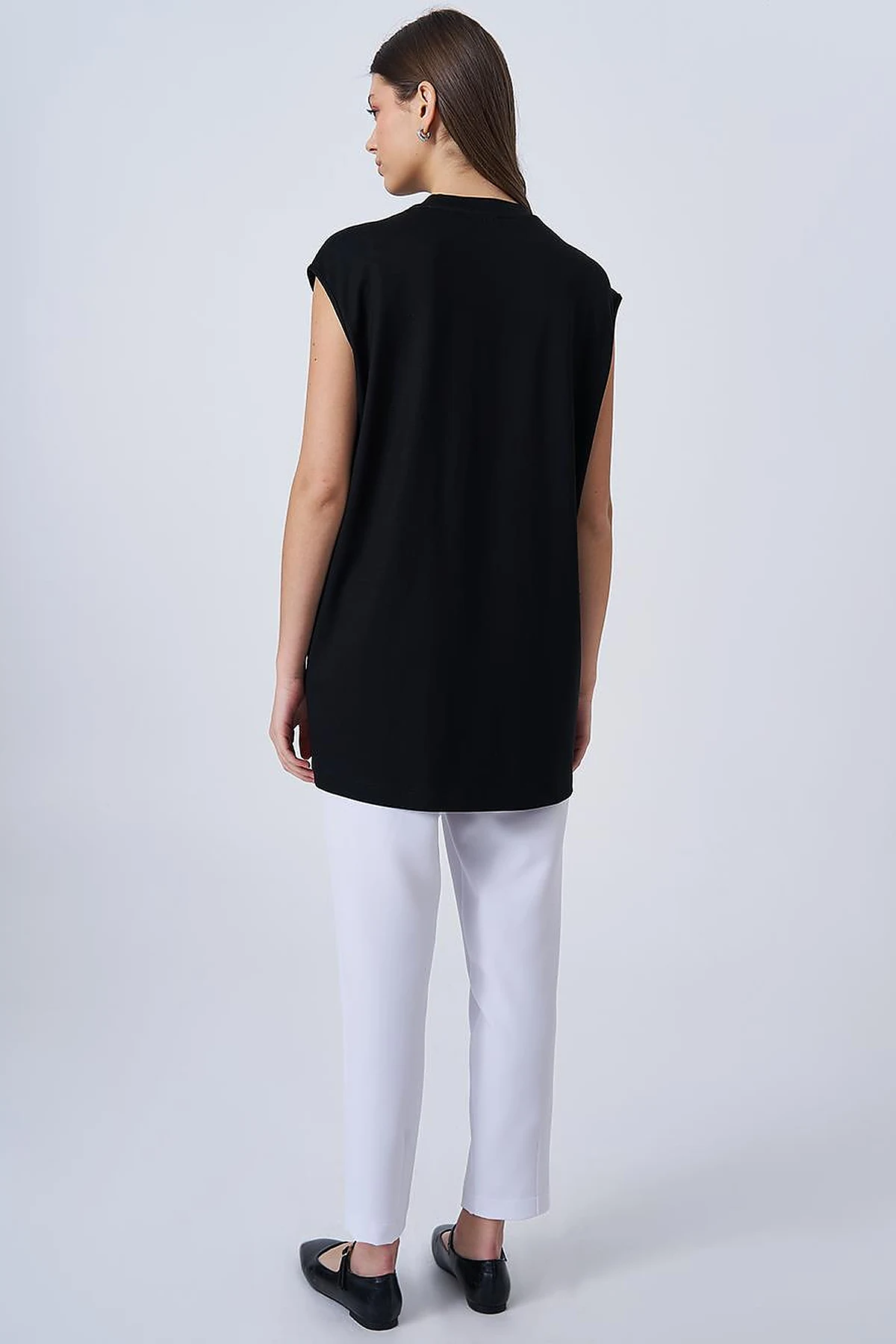Crew Neck Knit T-shirt Black