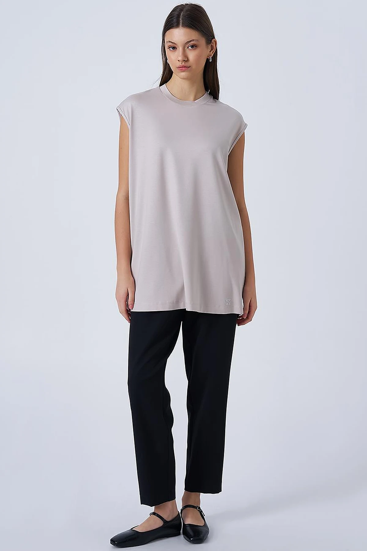 Crew Neck Knit T-shirt Stone