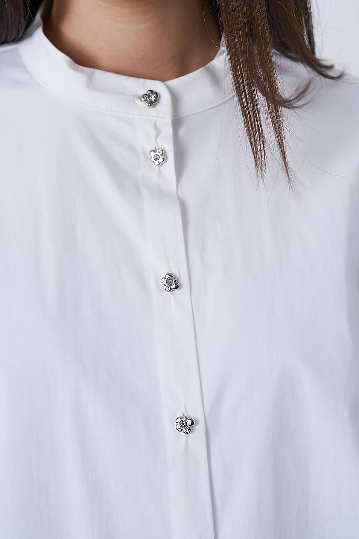 Ribbon Stone Cotton Tunic Ecru