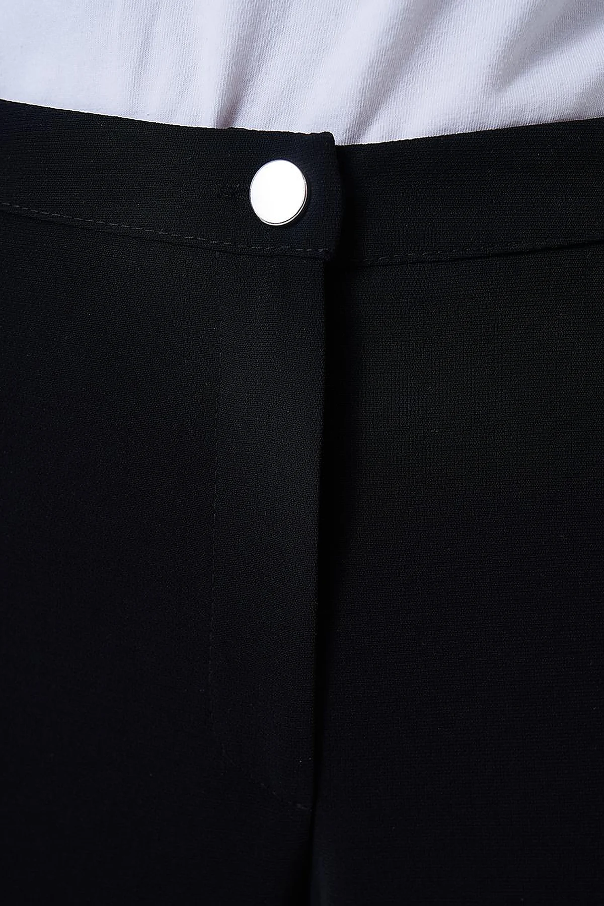 High-Waisted Crepe Pants Black