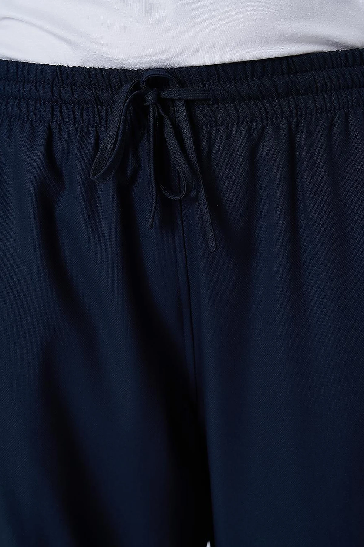 Drawstring Hem Relaxed Fit Pants Dark Navy