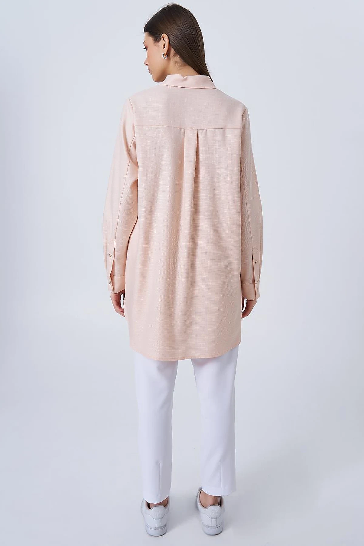 Shirt Collar Basic Tunic Cream