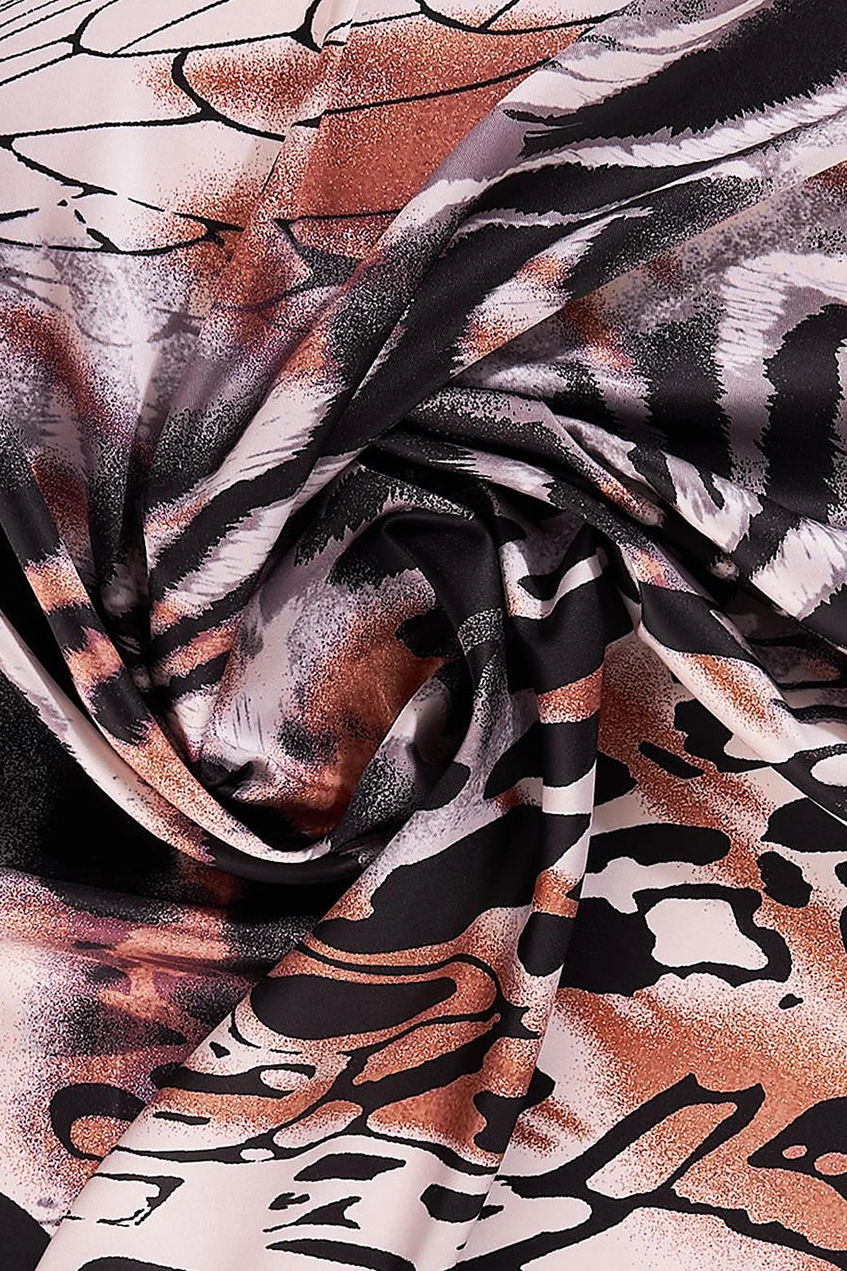 Leopard Patterned Scarf Beige-Brown