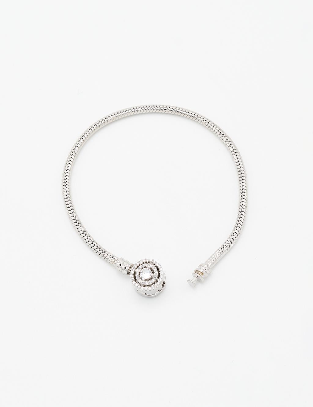 Sparkling Stone Detailed Bracelet Silver
