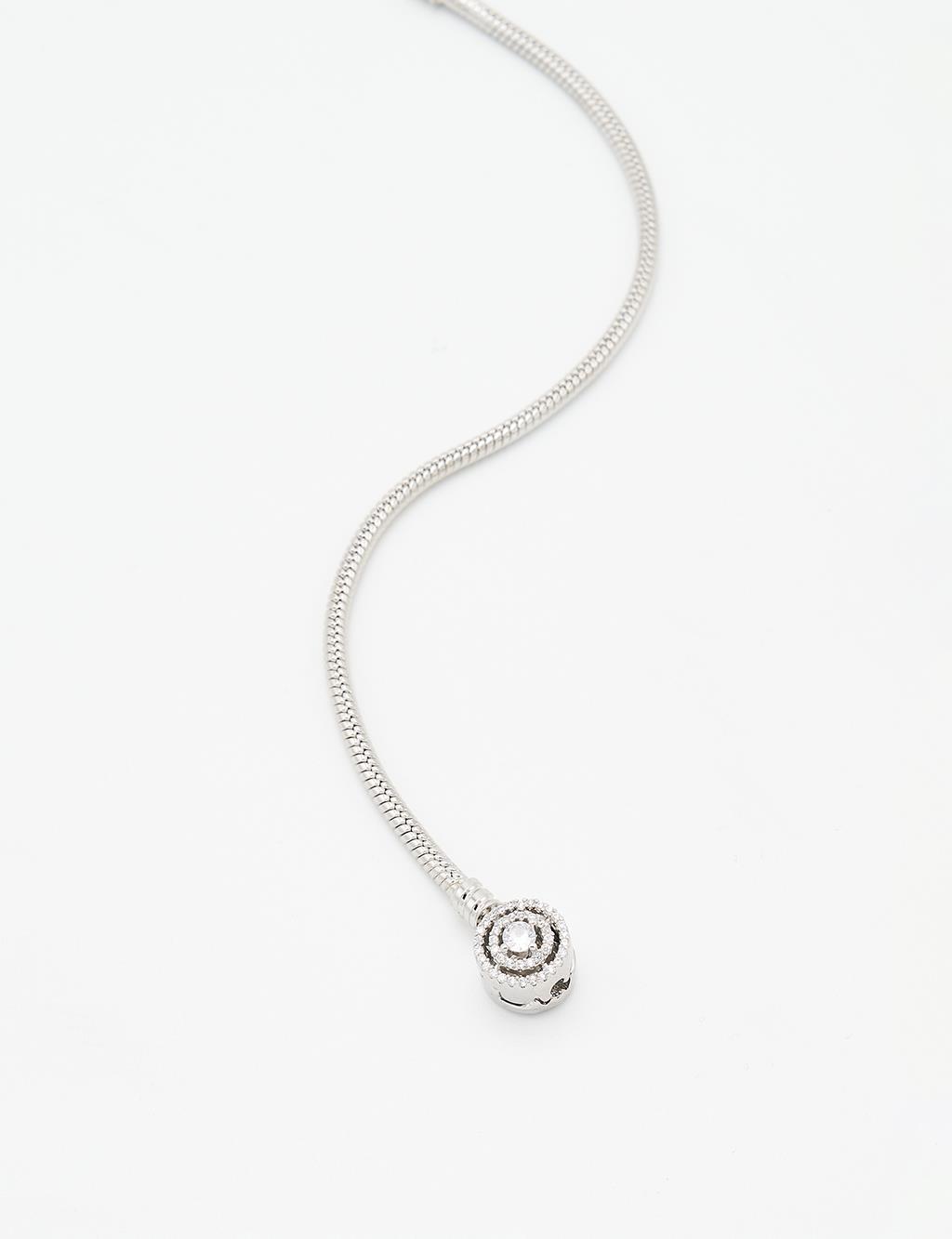 Sparkling Stone Detailed Bracelet Silver