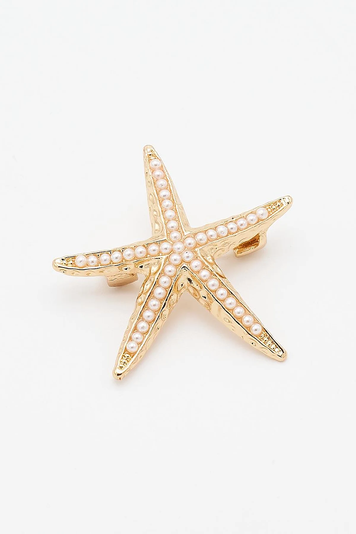 Starfish Figurine Brooch Gold