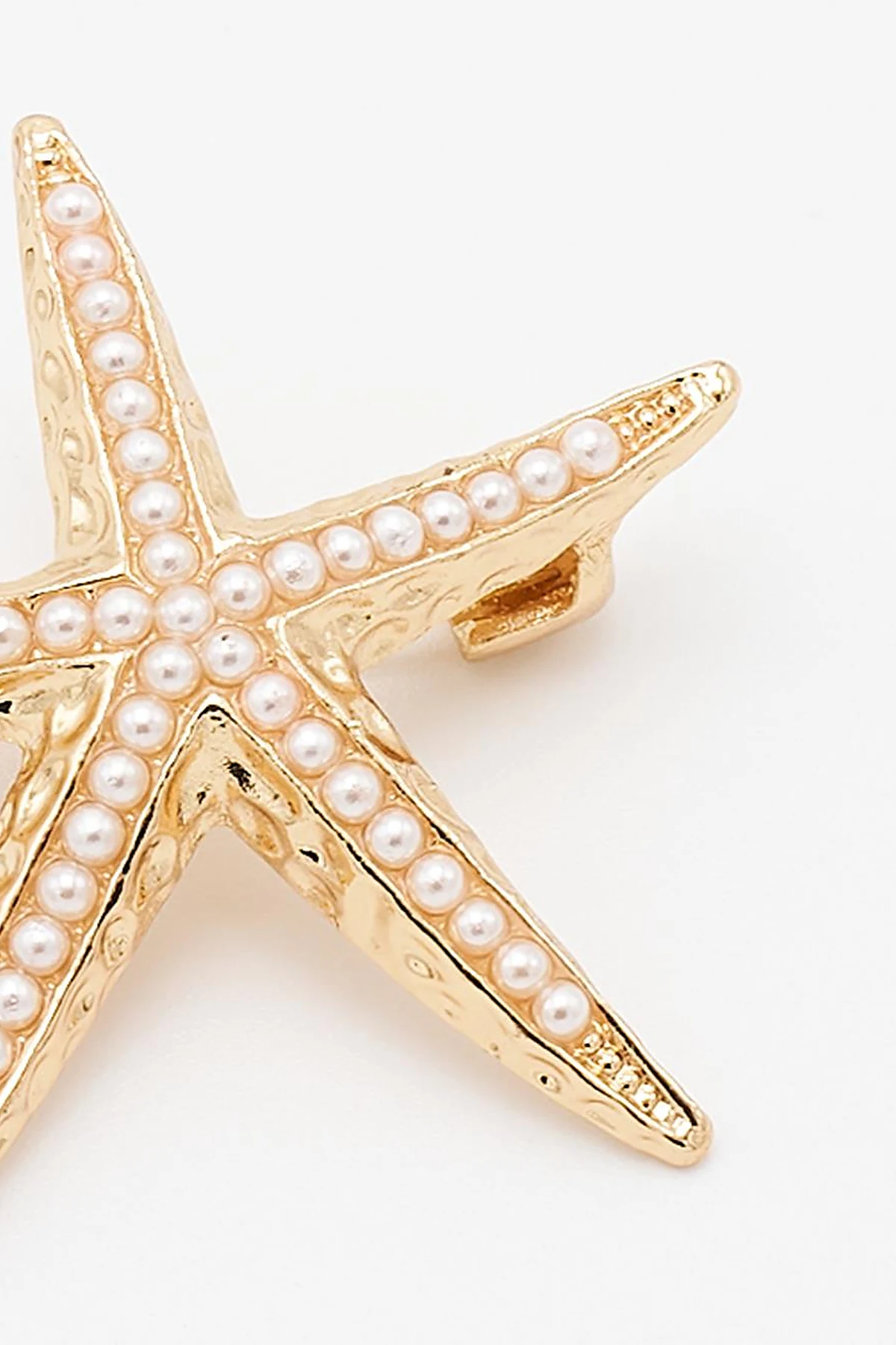 Starfish Figurine Brooch Gold