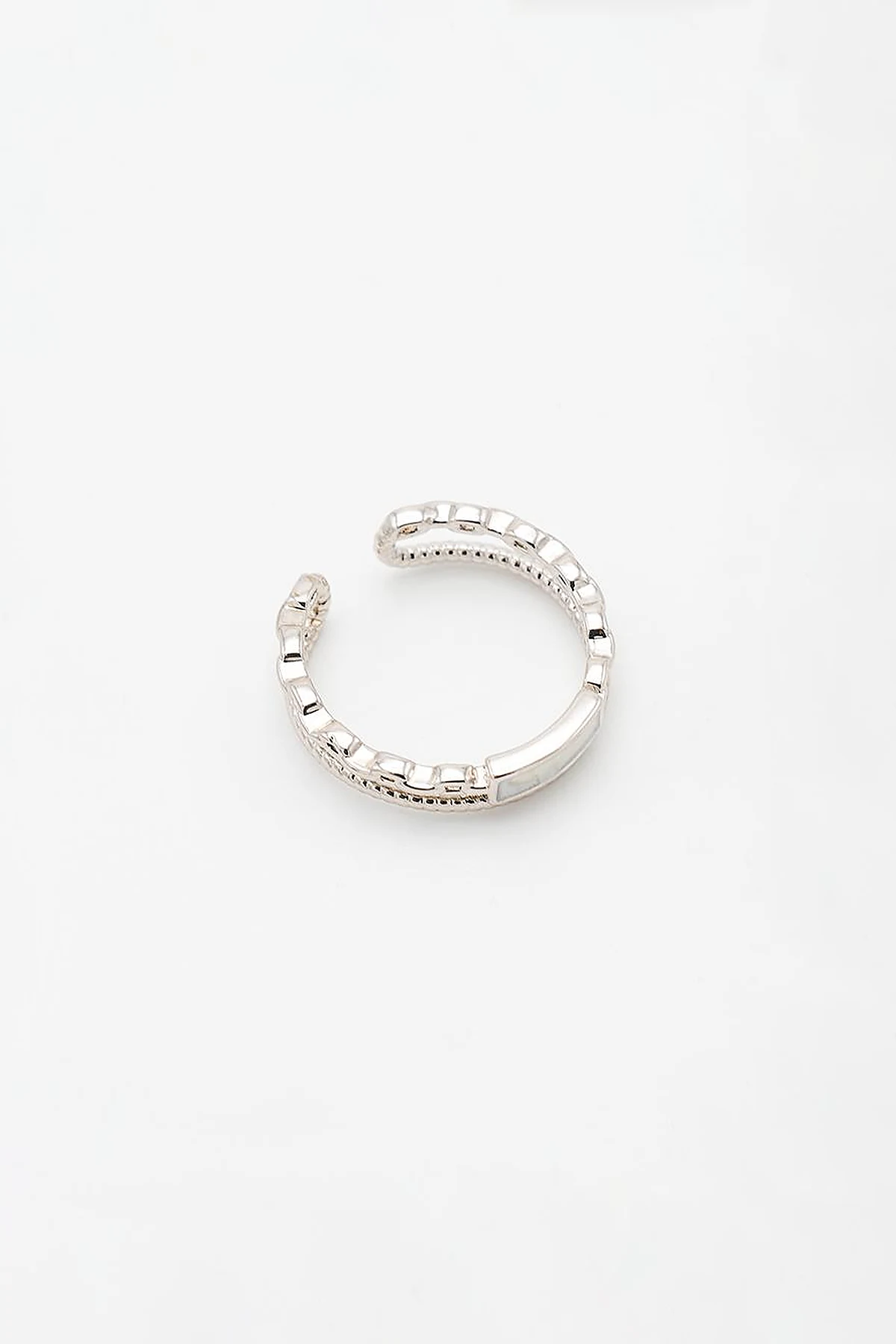 Natural Stone Detailed Ring Silver