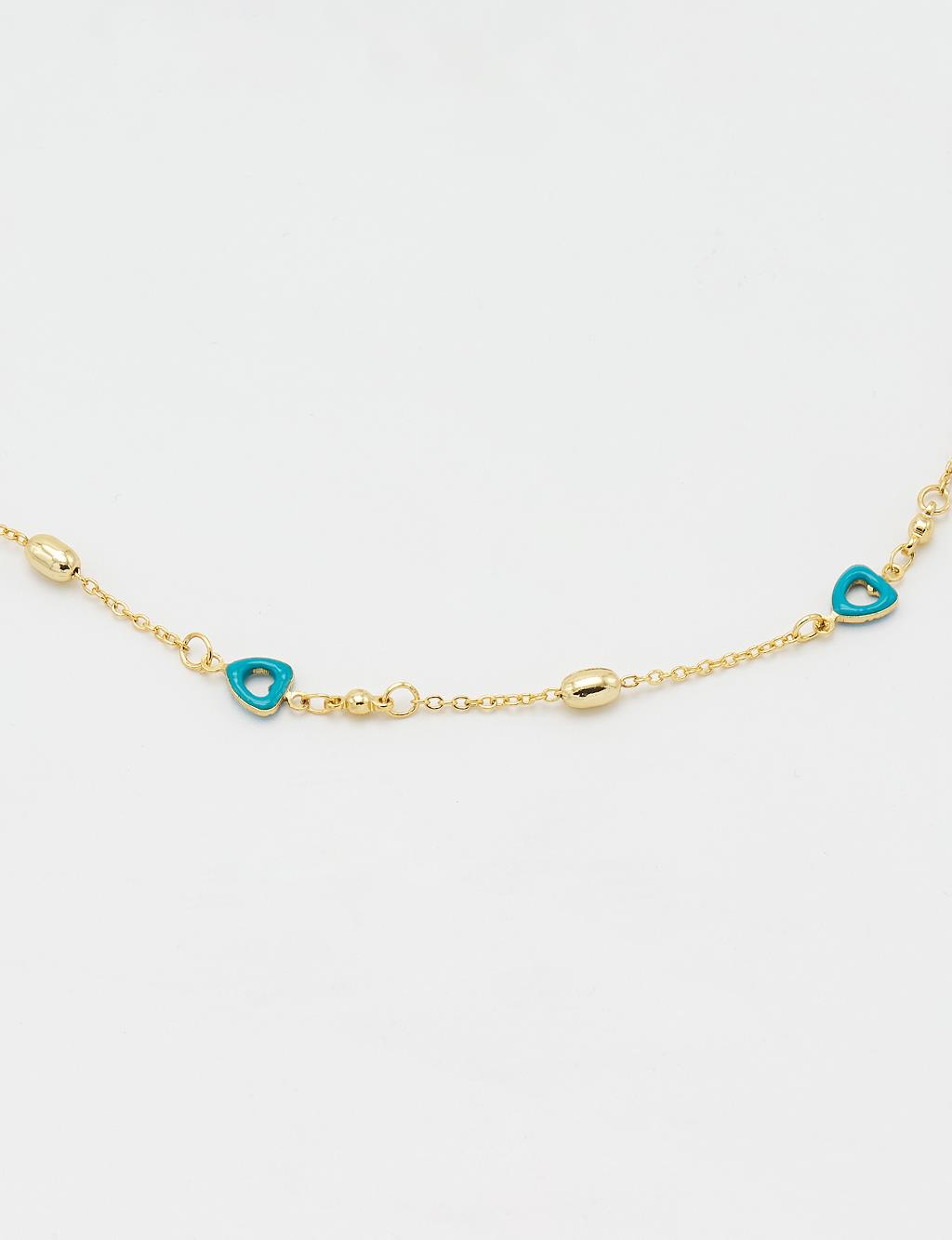 Çoklu Minimalist Figürlü Kolye Gold