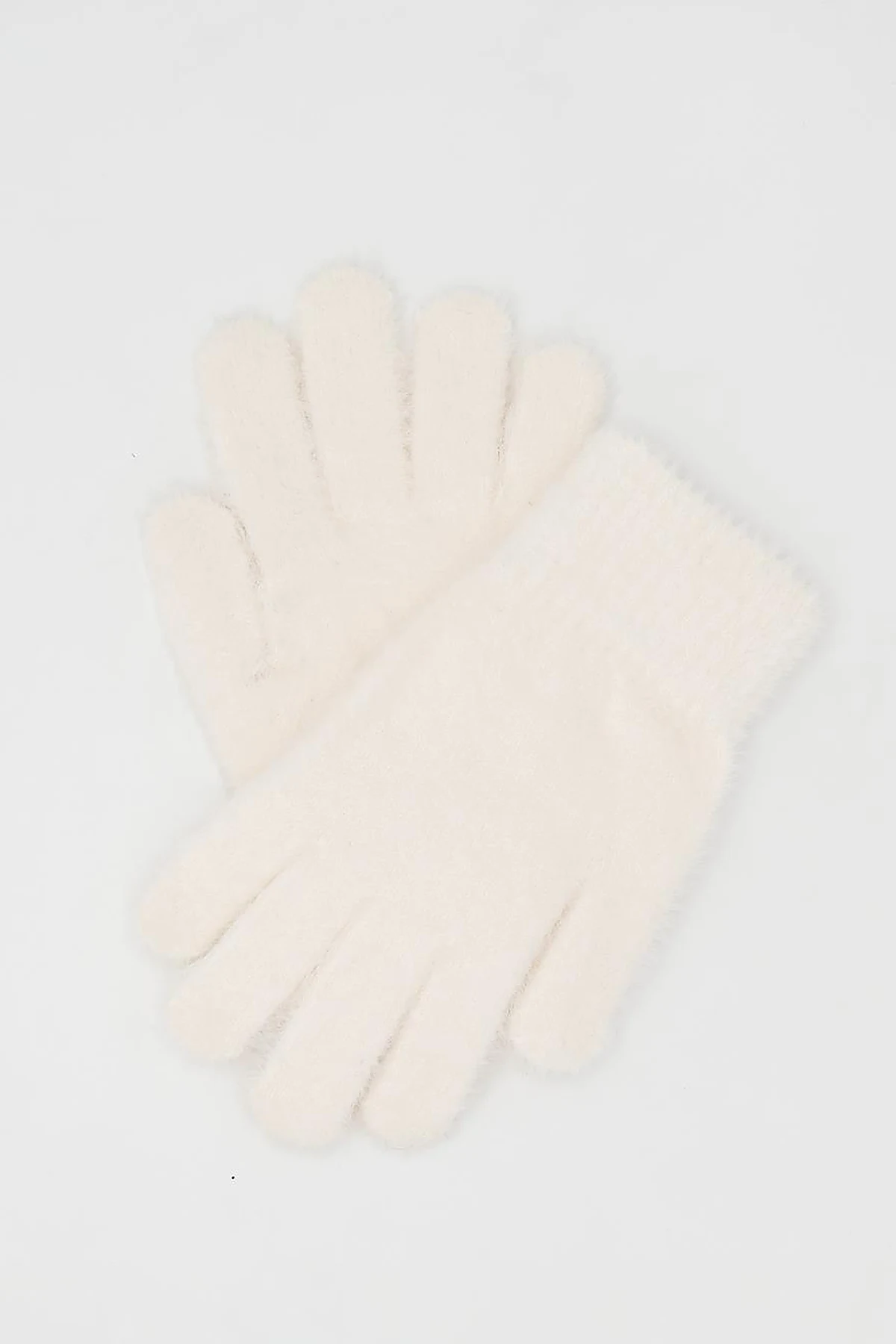 Plush Gloves Ecru