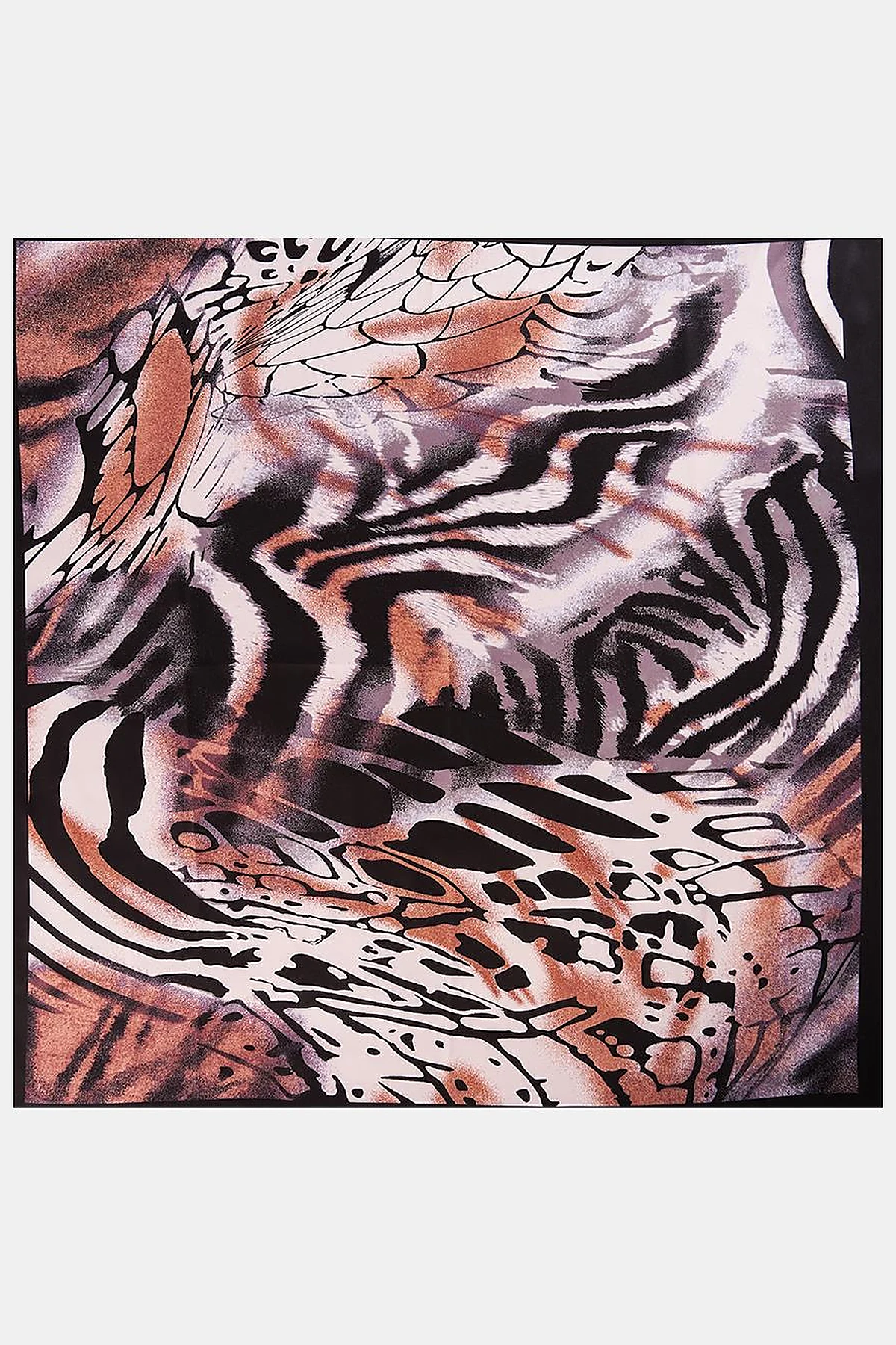 Leopard Patterned Scarf Beige-Brown