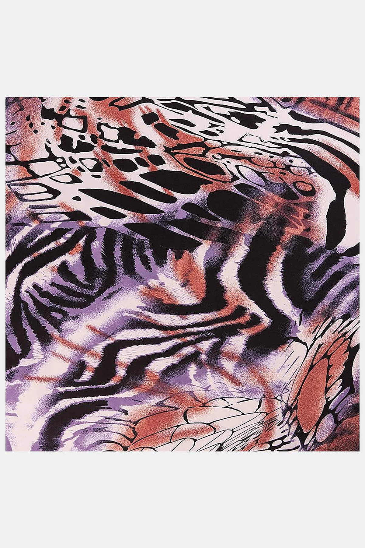 Leopard Patterned Scarf Black-Brown