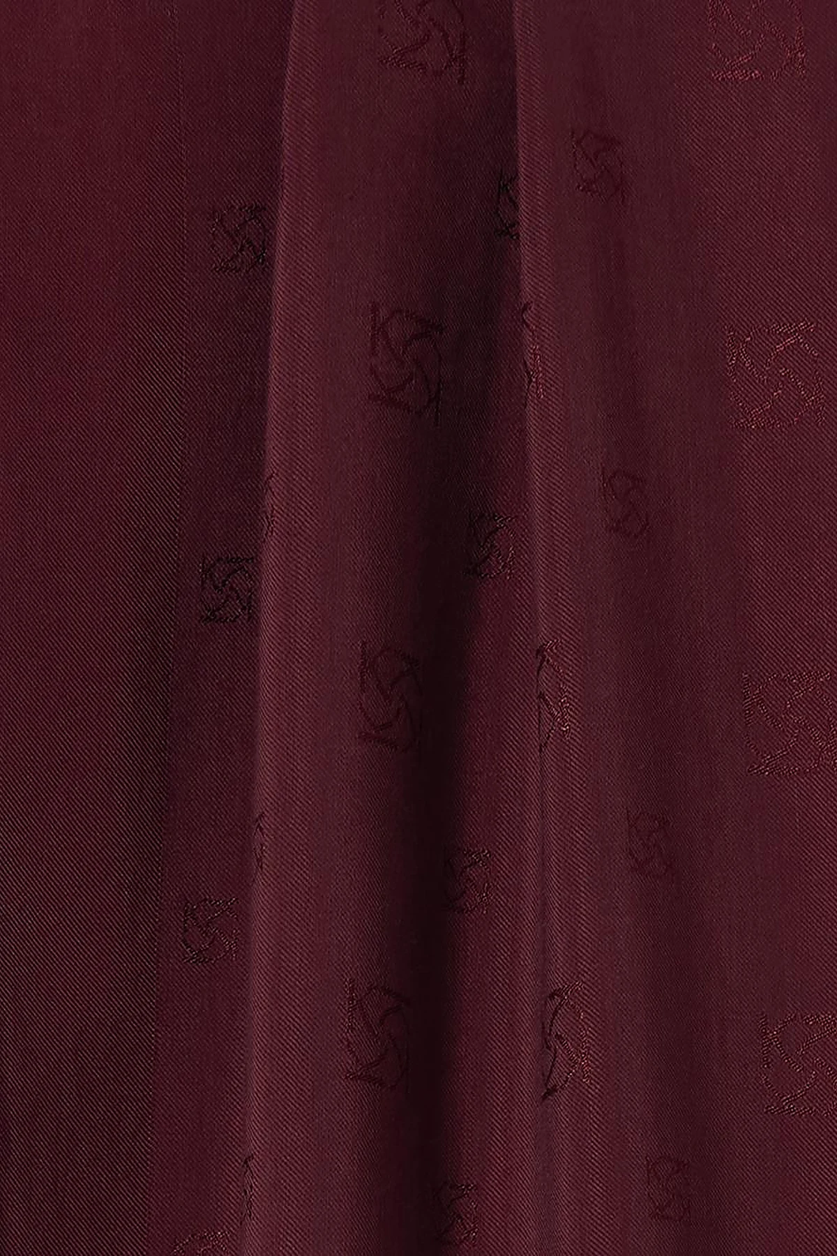 Cotton Blend Logo Shawl Burgundy