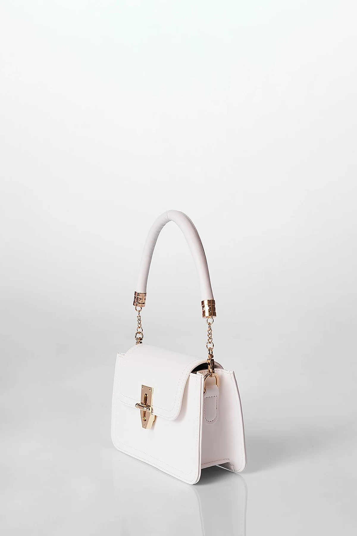 Metal Accessory Shoulder Bag Optical White