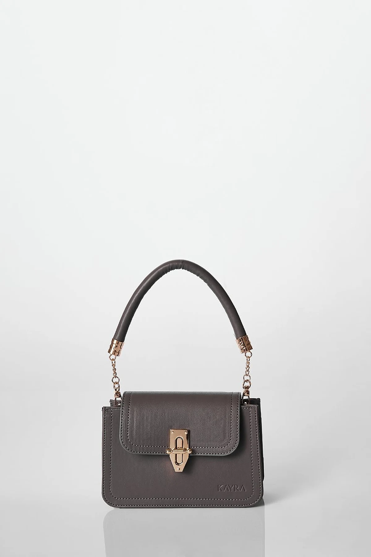 Metal Accessory Shoulder Bag Anthracite