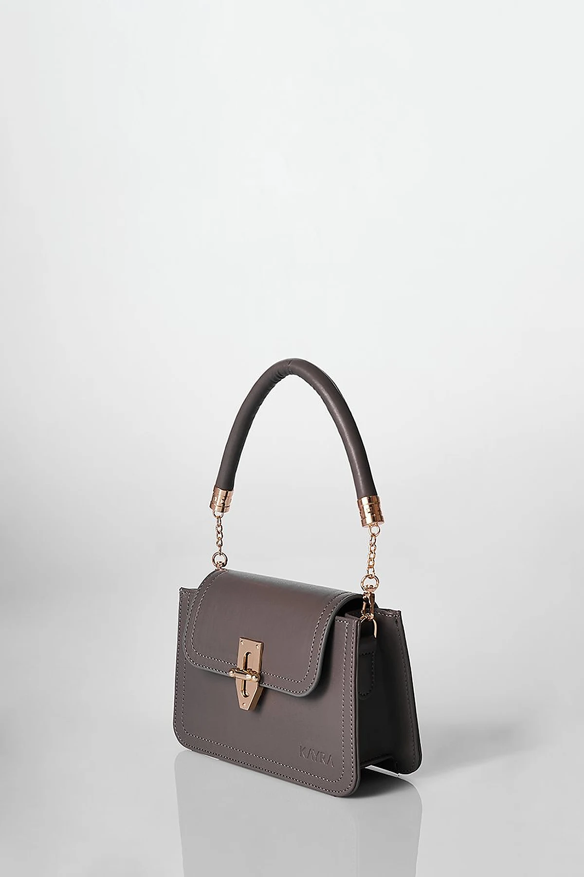 Metal Accessory Shoulder Bag Anthracite