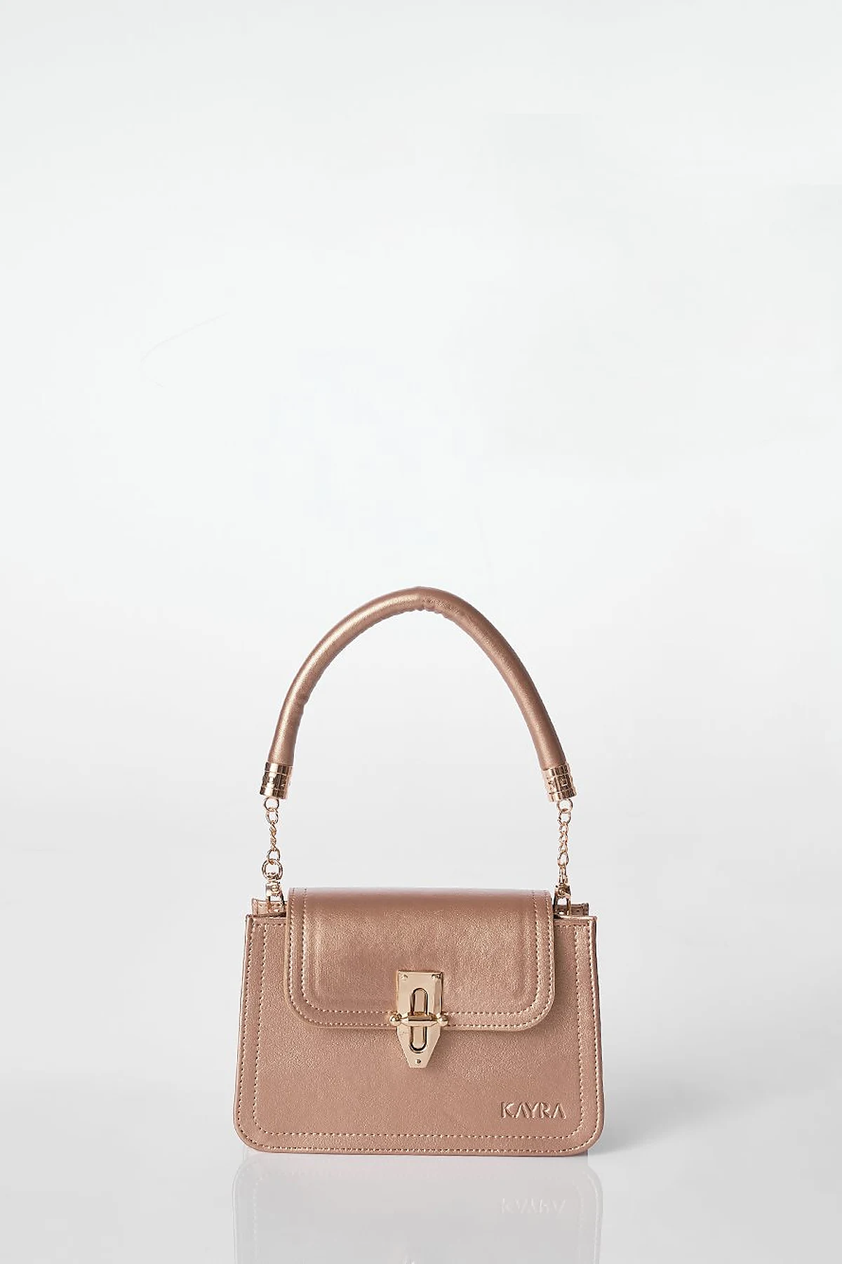 Metal Accessory Shoulder Bag Gold