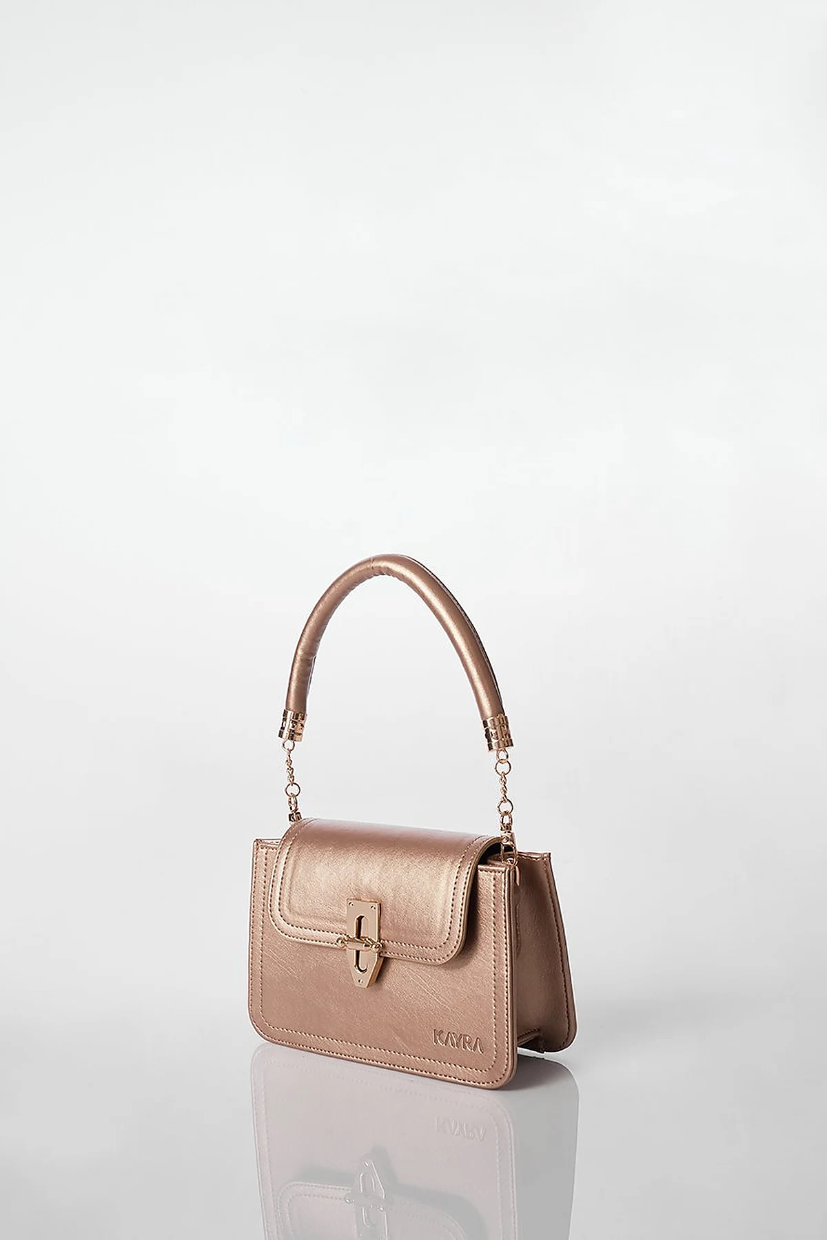 Metal Accessory Shoulder Bag Gold