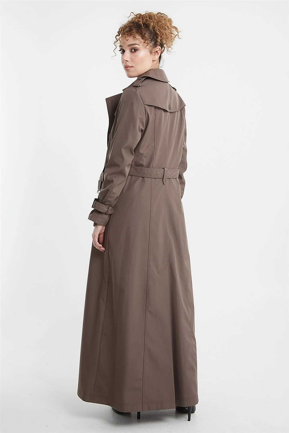 Epaulet Detailed Overcoat Mink