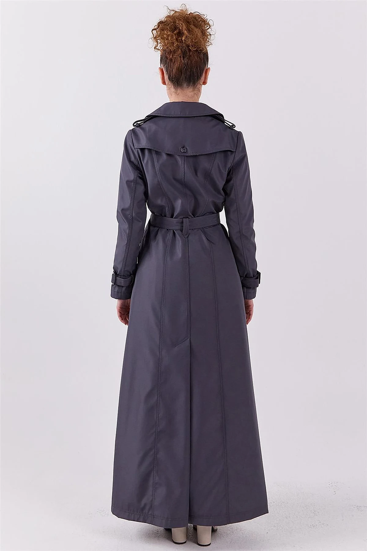 Epaulet Detailed Overcoat Anthracite