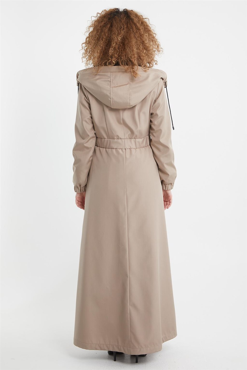 Plush Detailed Overcoat in Stone 