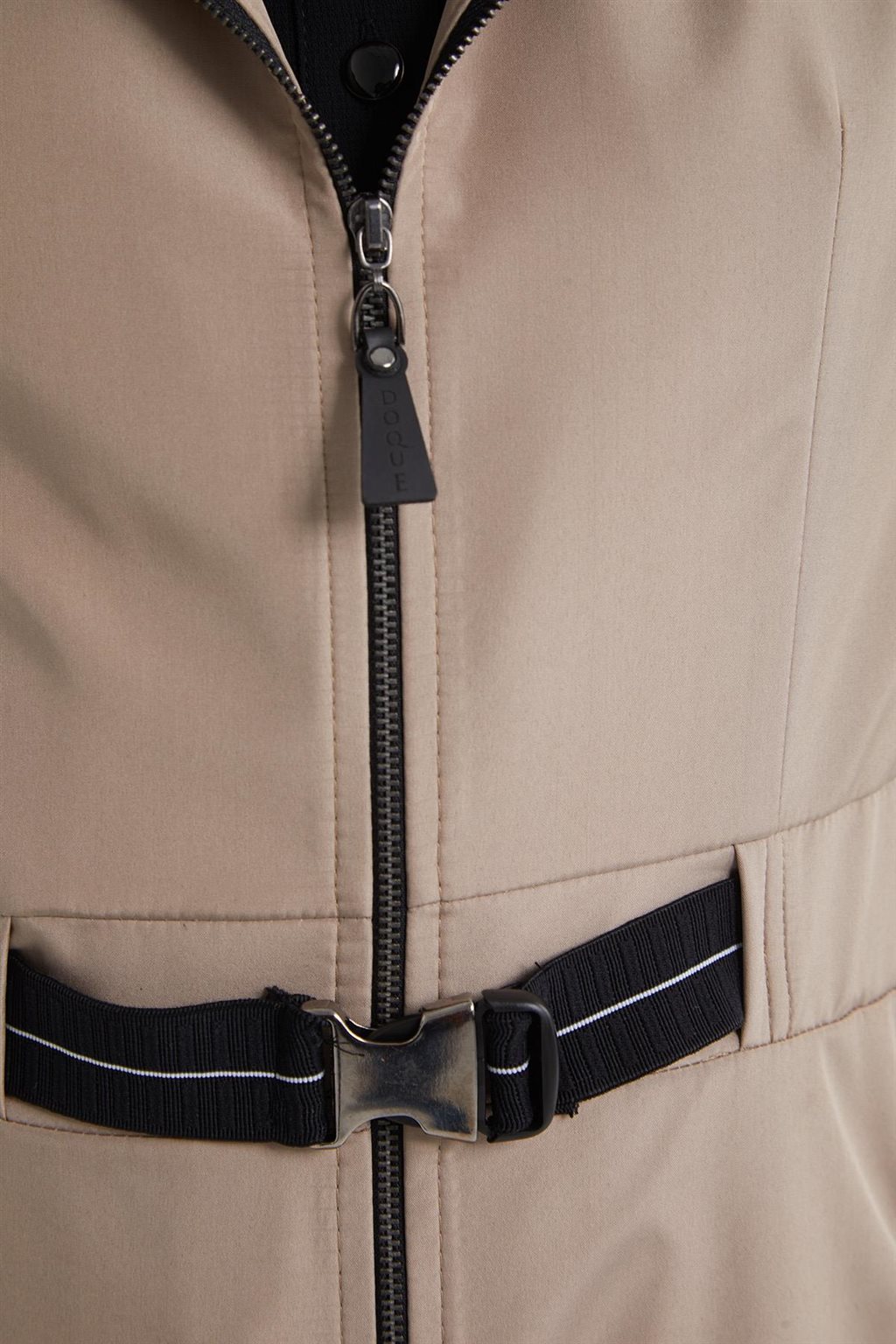 Plush Detailed Overcoat in Stone 