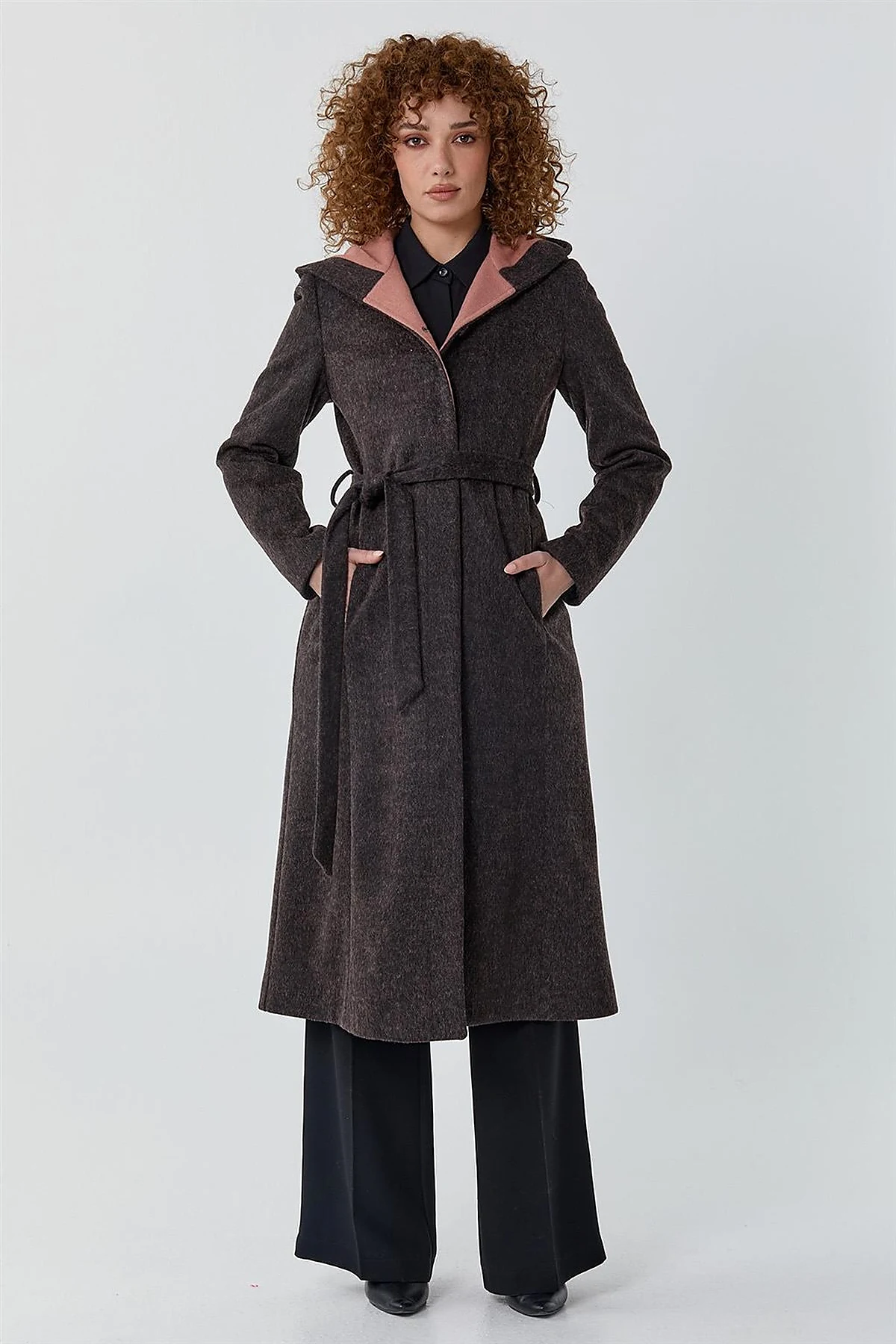 Hooded Coat Pink