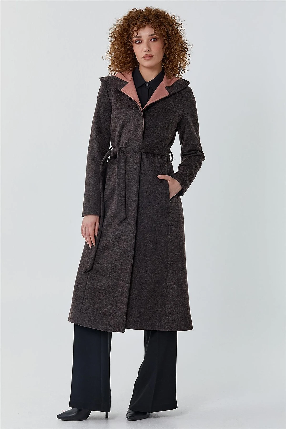 Hooded Coat Pink