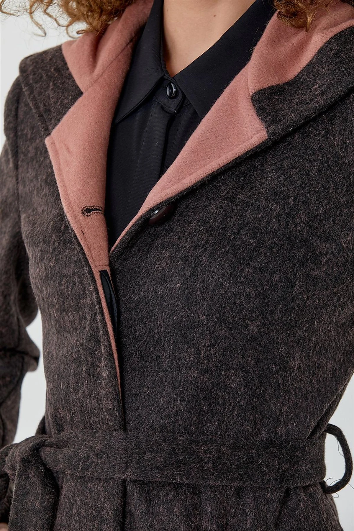 Hooded Coat Pink