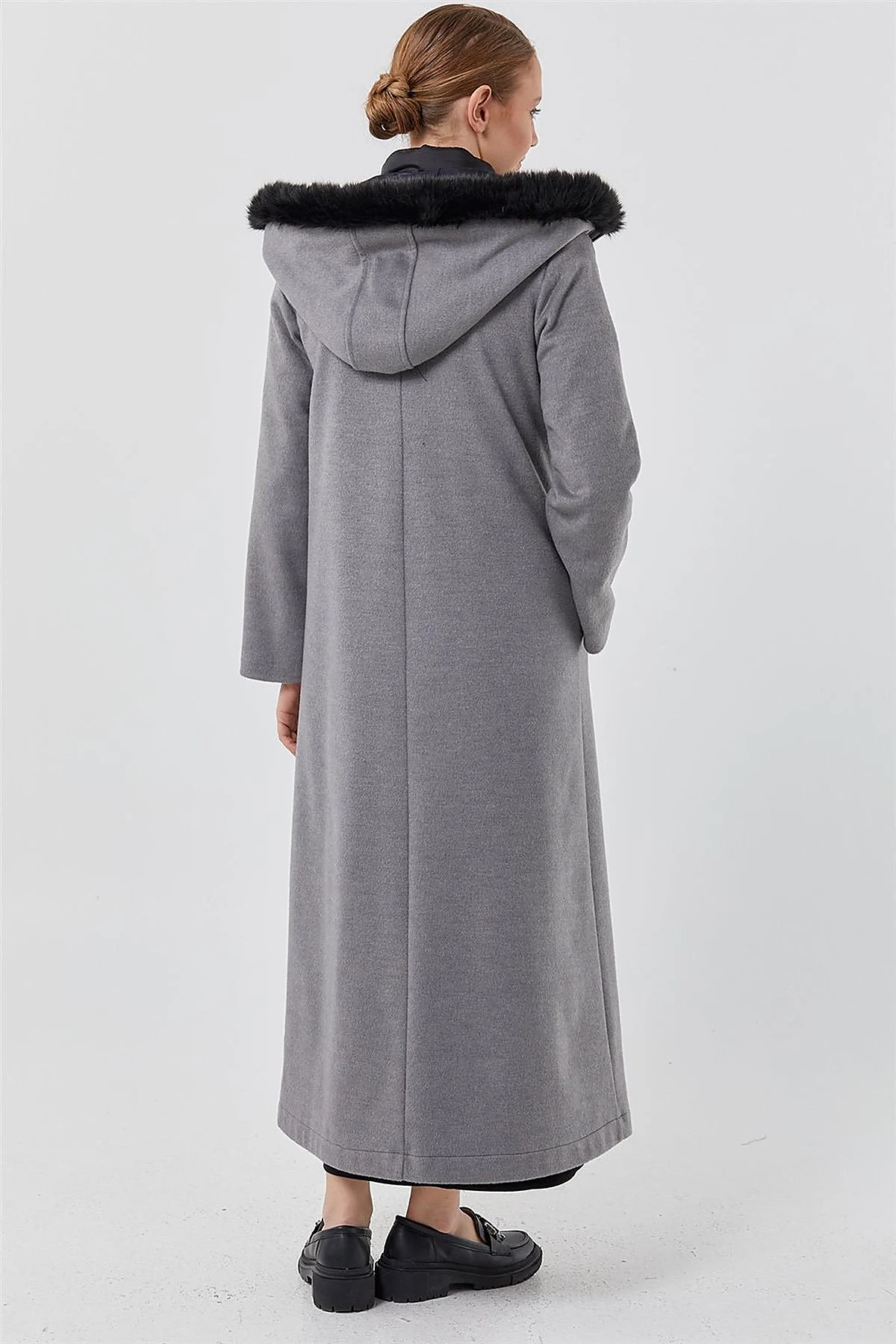 Reversible Hooded Coat Gray
