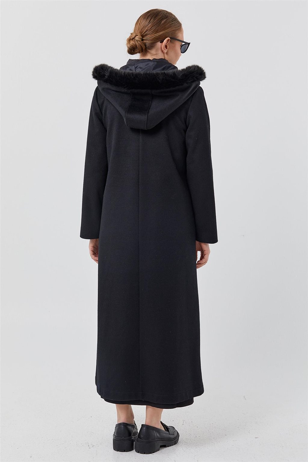 Reversible Hooded Coat Black