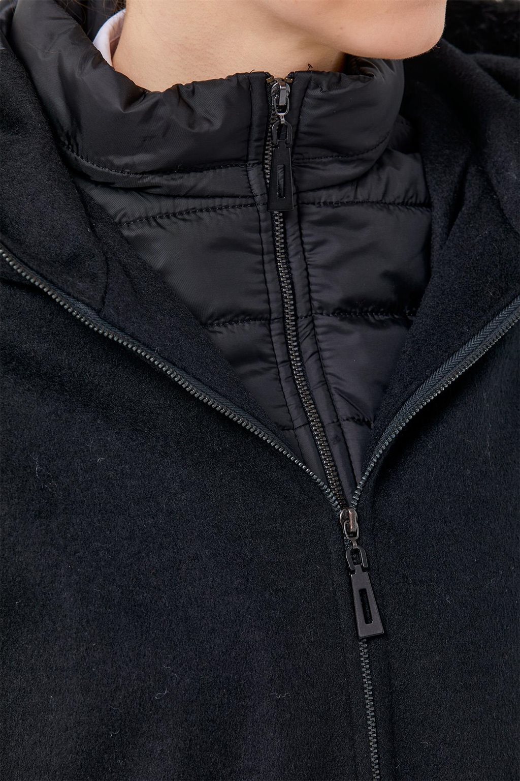 Reversible Hooded Coat Black