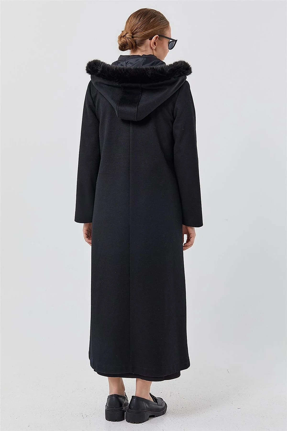 Reversible Hooded Coat Black