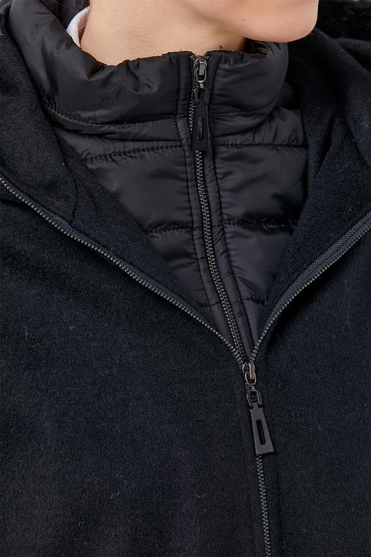 Reversible Hooded Coat Black
