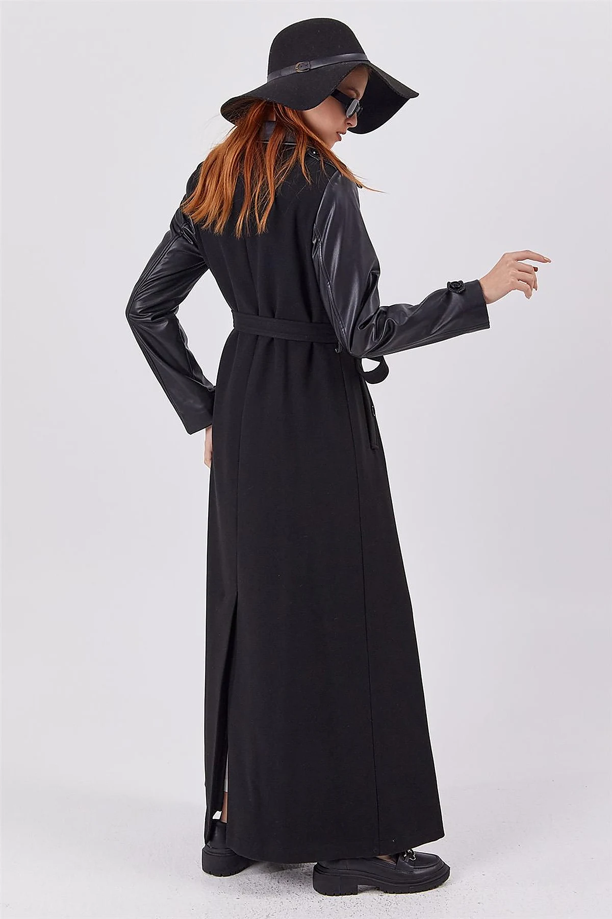 Belted Wool Coat Black