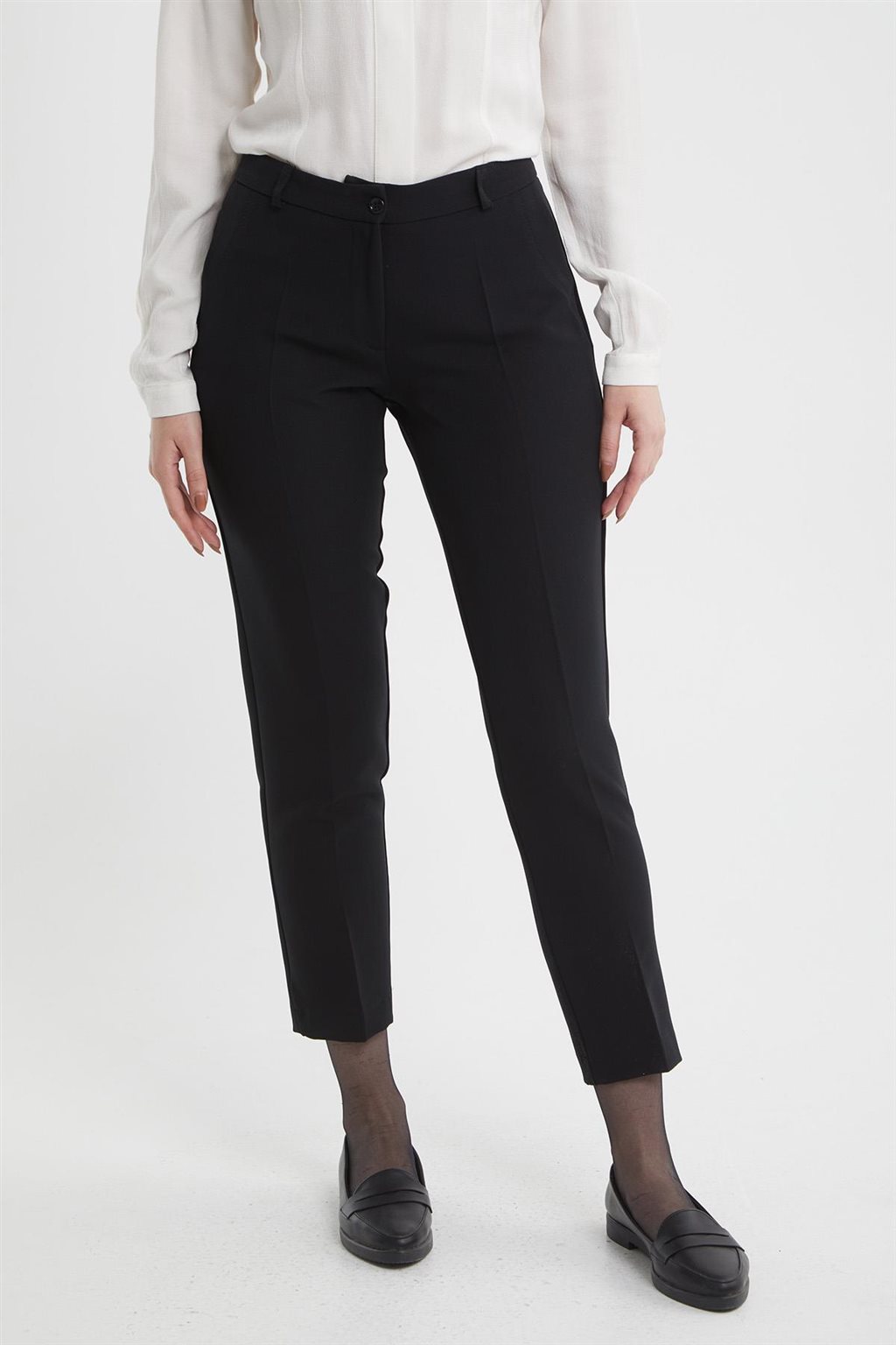 Yüksek Bel Skinny Pantolon Siyah 