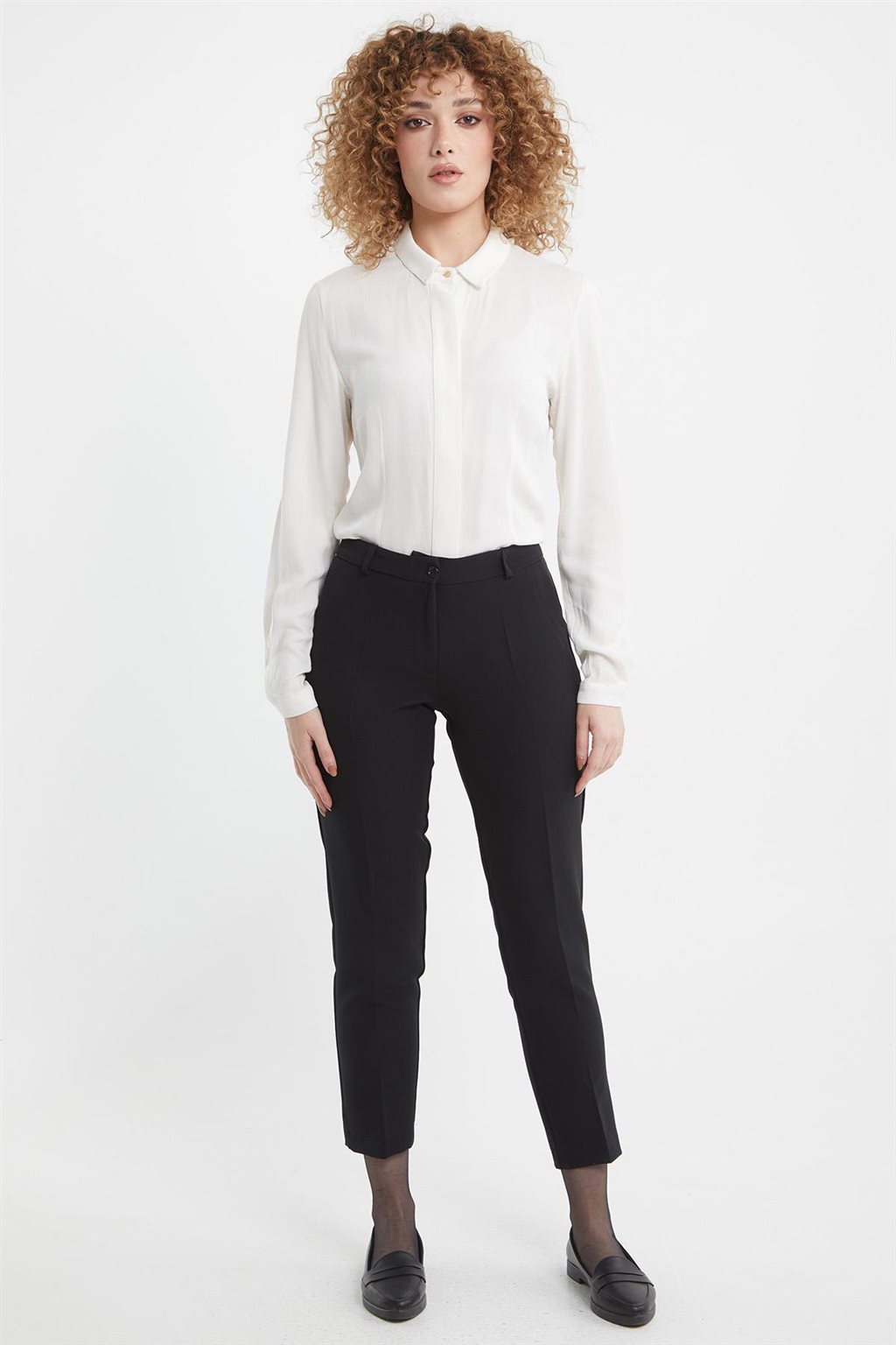 Yüksek Bel Skinny Pantolon Siyah 