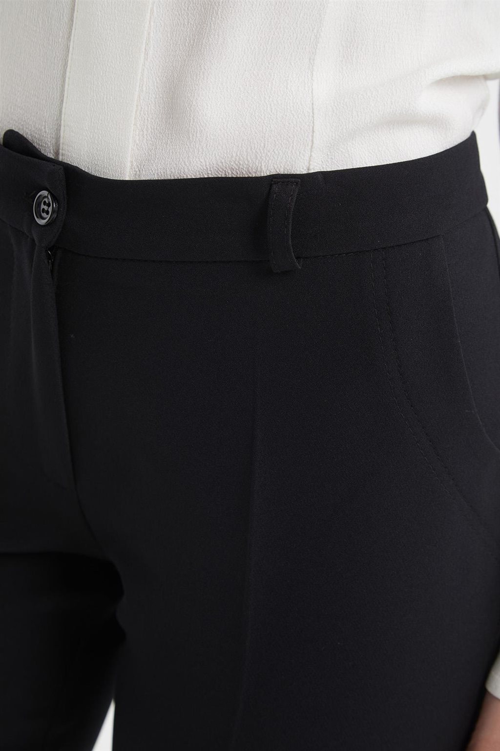 Yüksek Bel Skinny Pantolon Siyah 