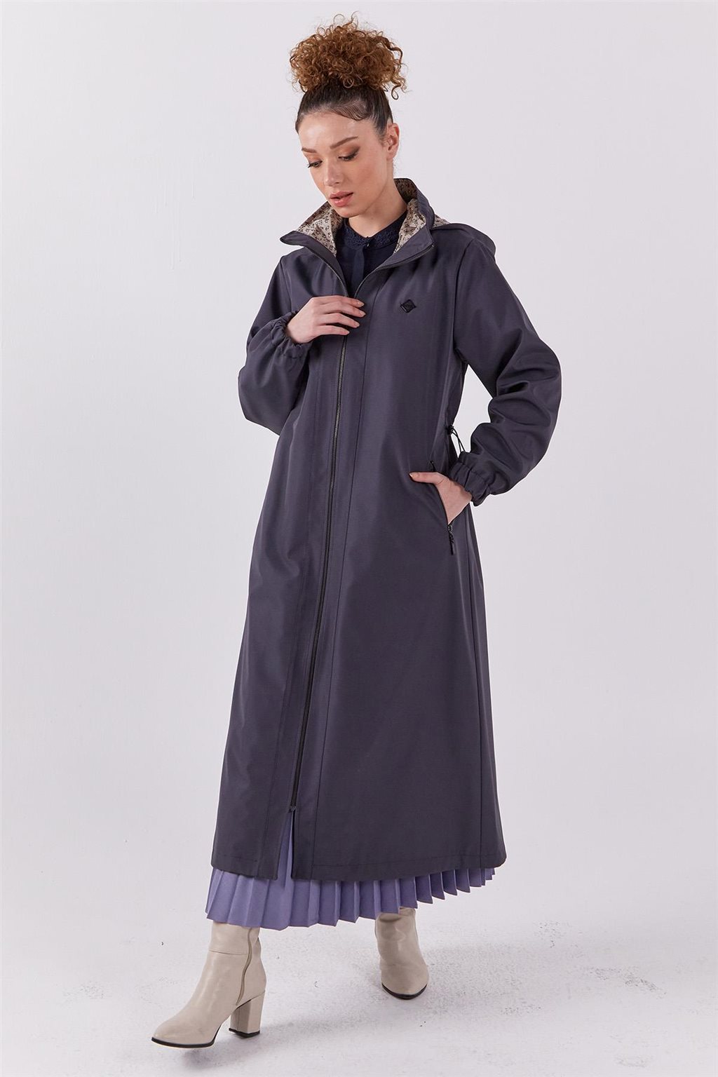 Hooded Coat Anthracite