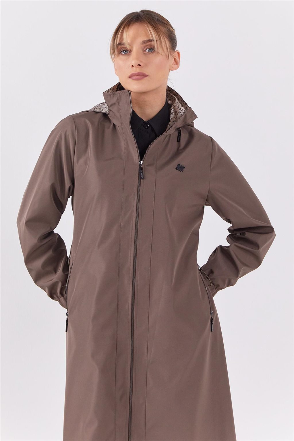 Kapüşonlu Parka Vizon