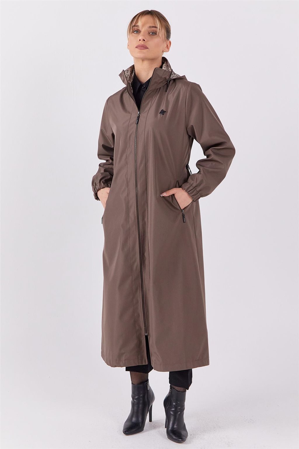 Kapüşonlu Parka Vizon