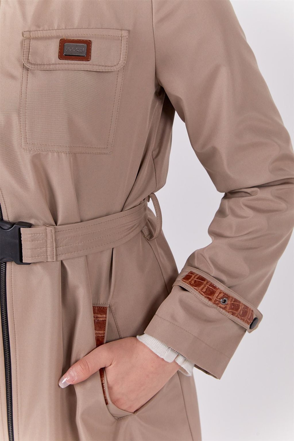 Belted Coat Stone